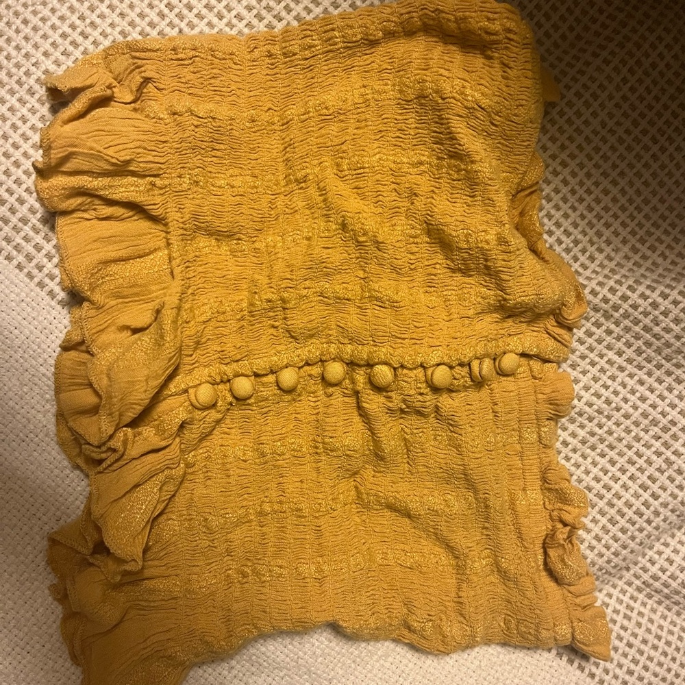 Yellow Textured Tube Top